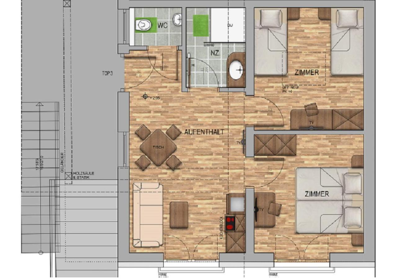 Apartmenthaus Strasswirt De Luxe Tröpolach Dış mekan fotoğraf